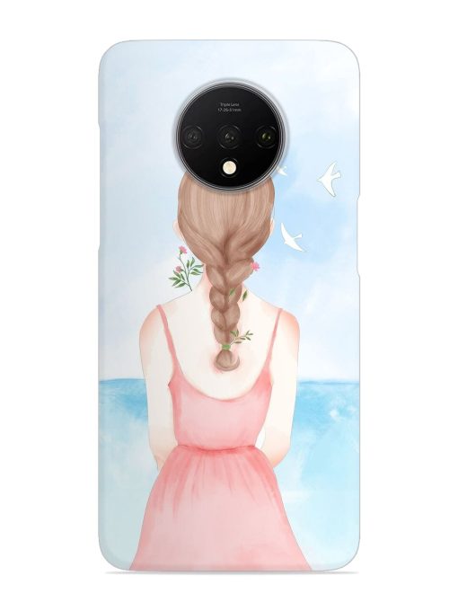 Watercolor Girl Vector Snap Case for Oneplus 7T