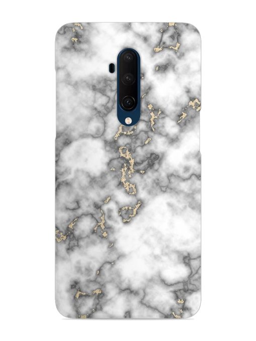 Gray And Gold Marble Snap Case for Oneplus 7T Pro Zapvi