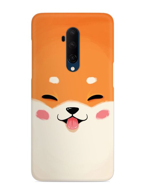 Cute Dog Face Vector Snap Case for Oneplus 7T Pro Zapvi