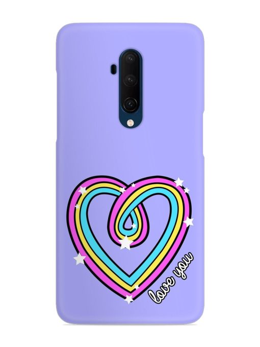 Colorful Rainbow Heart Snap Case for Oneplus 7T Pro Zapvi