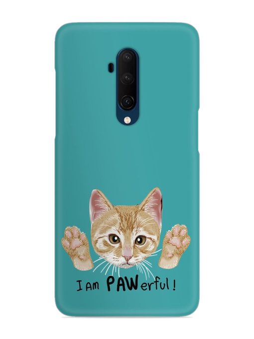 Typography Slogan Cat Snap Case for Oneplus 7T Pro Zapvi