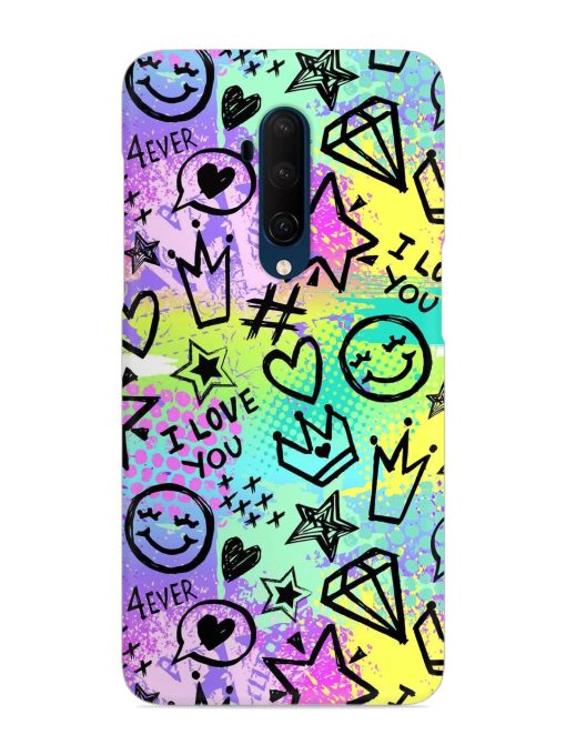 Bright Seamless Pattern Snap Case for Oneplus 7T Pro Zapvi