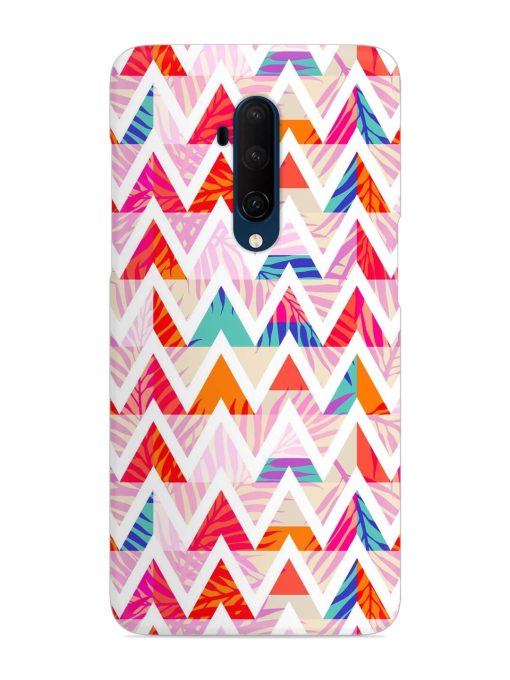 Abstract Triangle Background Snap Case for Oneplus 7T Pro Zapvi