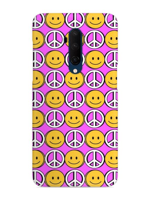 Smiley Face Peace Snap Case for Oneplus 7T Pro Zapvi