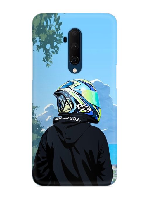 Rider With Helmet Snap Case for Oneplus 7T Pro Zapvi