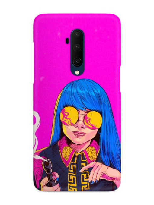 Aesthetic Anime Girl Snap Case for Oneplus 7T Pro