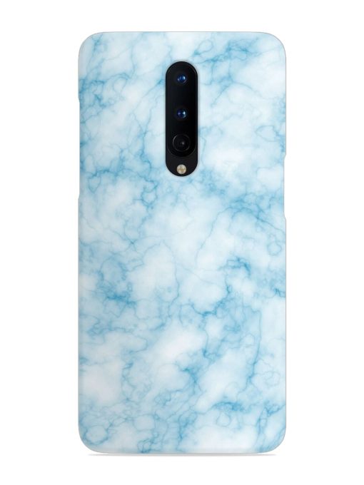 Blue White Natural Marble Snap Case for Oneplus 8 Zapvi