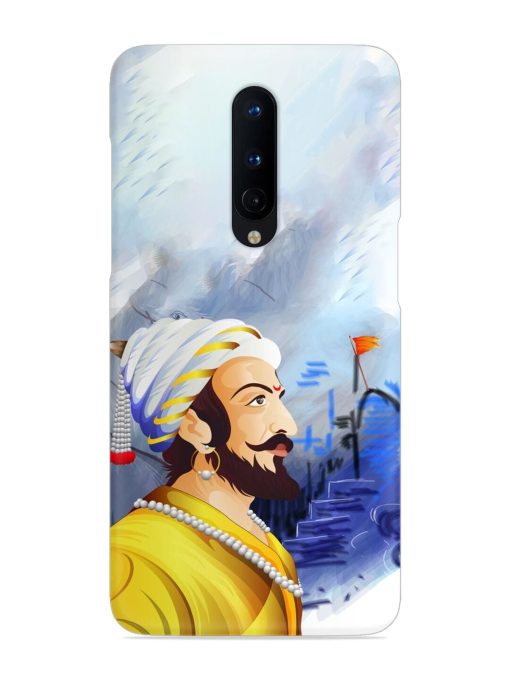 Shivaji Maharaj Color Paint Art Snap Case for Oneplus 8 Zapvi