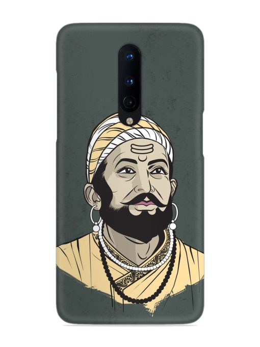 Shivaji Maharaj Vector Art Snap Case for Oneplus 8 Zapvi