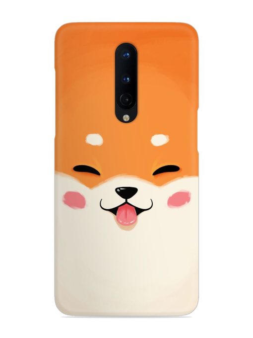 Cute Dog Face Vector Snap Case for Oneplus 8 Zapvi