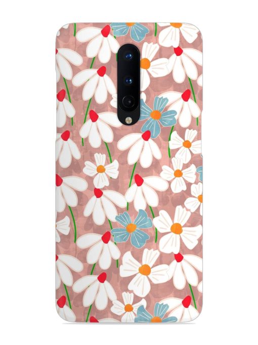 Abstract Petal Flowers Snap Case for Oneplus 8 Zapvi