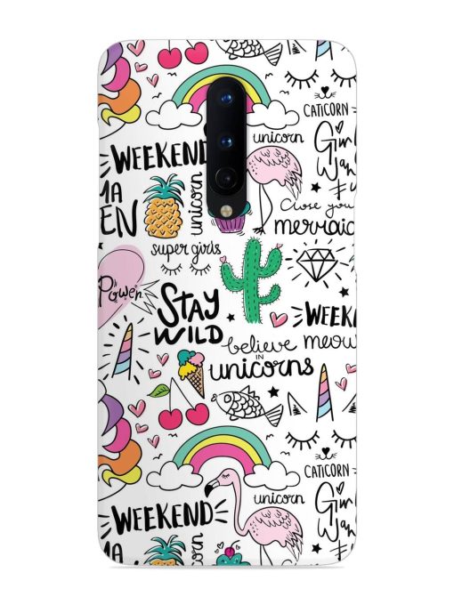 Unicorn Ice Cream Snap Case for Oneplus 8 Zapvi