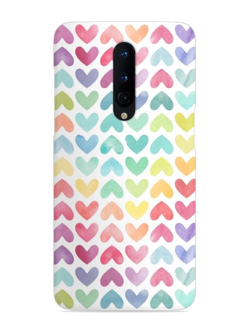 Seamless Colorful Watercolor Snap Case for Oneplus 8 Zapvi