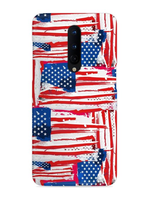 Usa Flag Seamless Snap Case for Oneplus 8 Zapvi