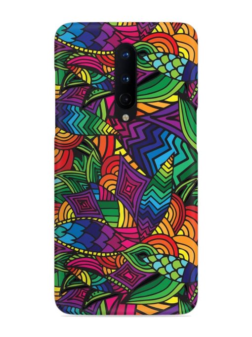 Abstract Multicolor Seamless Snap Case for Oneplus 8 Zapvi