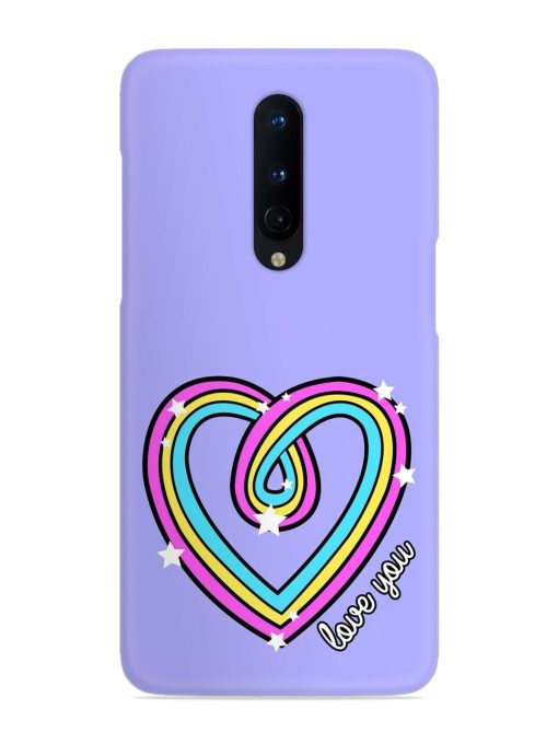 Colorful Rainbow Heart Snap Case for Oneplus 8