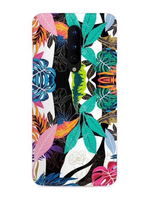 Floral Pattern Bright Snap Case for Oneplus 8