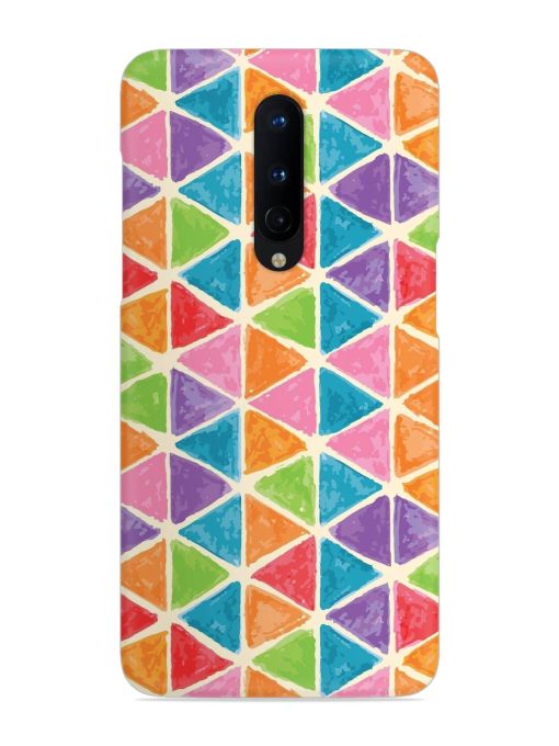 Seamless Colorful Isometric Snap Case for Oneplus 8 Zapvi