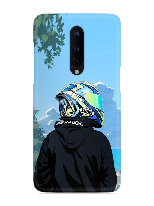 Rider With Helmet Snap Case for Oneplus 8