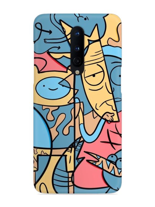 Silly Face Doodle Snap Case for Oneplus 8