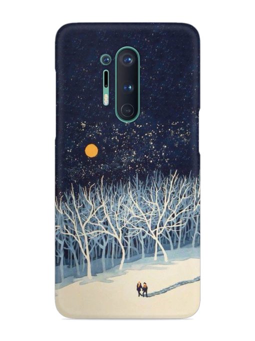 Full Moon Snowshoe Tour Snap Case for Oneplus 8 Pro Zapvi