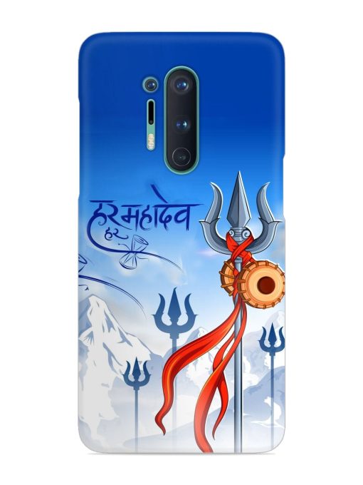 Har Har Mahadev Trishul Snap Case for Oneplus 8 Pro Zapvi