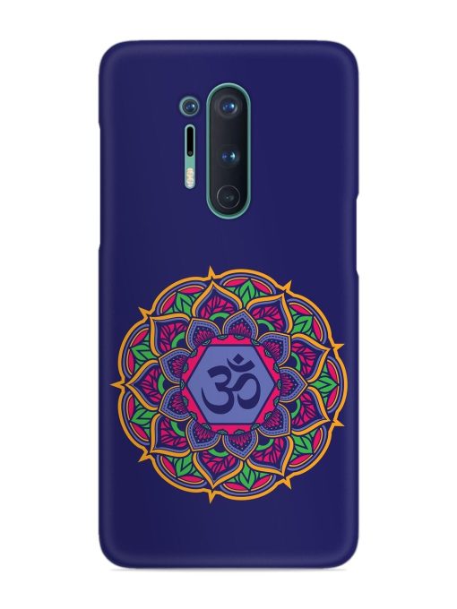 Om Mandala Art Blue Snap Case for Oneplus 8 Pro Zapvi