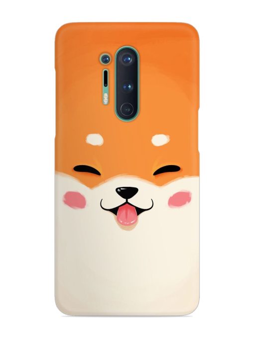 Cute Dog Face Vector Snap Case for Oneplus 8 Pro Zapvi