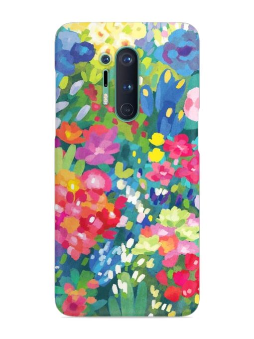 Watercolor Flower Art Snap Case for Oneplus 8 Pro Zapvi