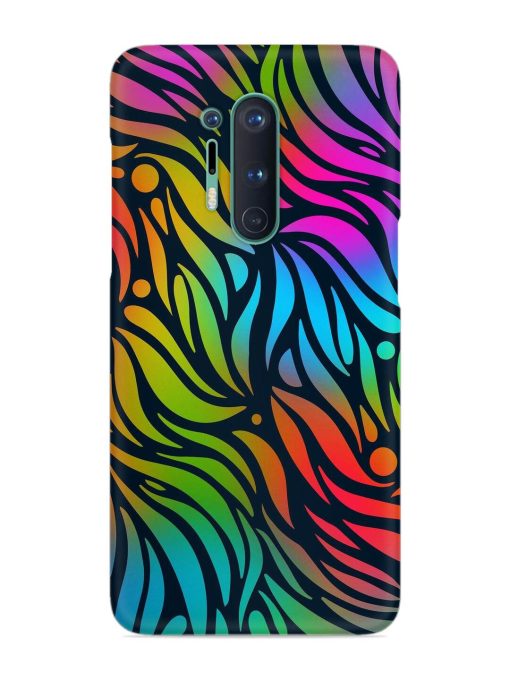 Abstract Leaf Design Snap Case for Oneplus 8 Pro Zapvi