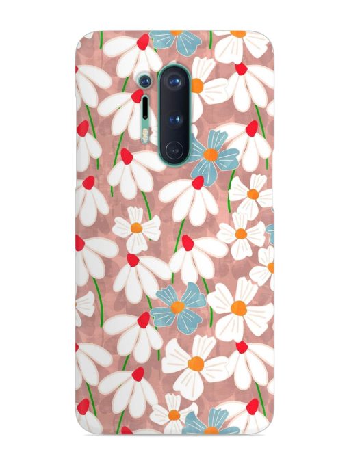 Abstract Petal Flowers Snap Case for Oneplus 8 Pro Zapvi