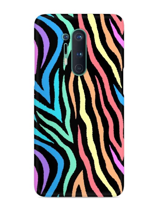 Colorful Abstract Zebra Snap Case for Oneplus 8 Pro Zapvi