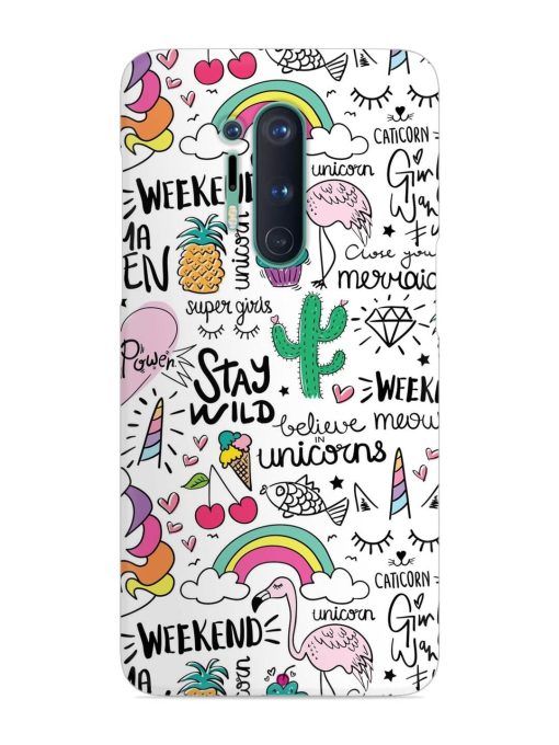 Unicorn Ice Cream Snap Case for Oneplus 8 Pro Zapvi