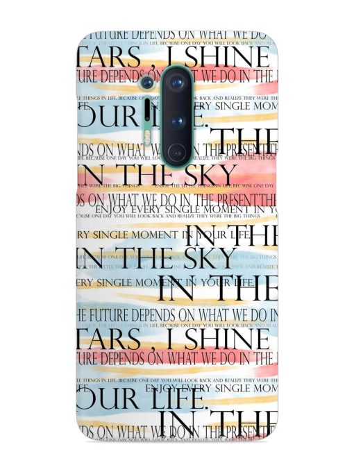 Seamless Slogans Pattern Snap Case for Oneplus 8 Pro Zapvi