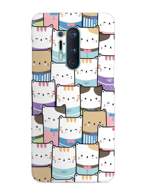 Cute Adorable Cat Snap Case for Oneplus 8 Pro Zapvi