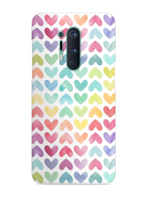 Seamless Colorful Watercolor Snap Case for Oneplus 8 Pro Zapvi