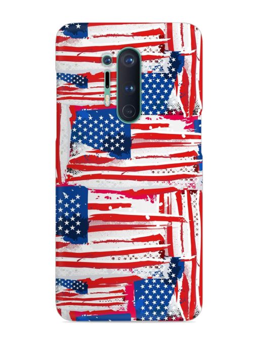 Usa Flag Seamless Snap Case for Oneplus 8 Pro Zapvi