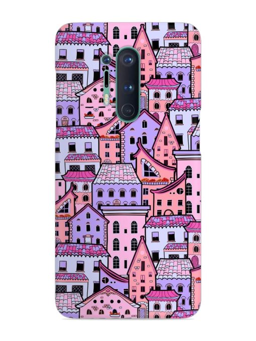 Seamless Pattern Houses Snap Case for Oneplus 8 Pro Zapvi