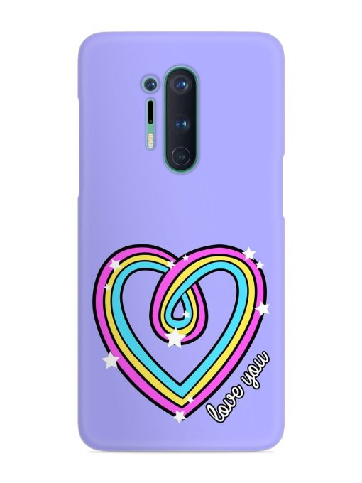 Colorful Rainbow Heart Snap Case for Oneplus 8 Pro Zapvi