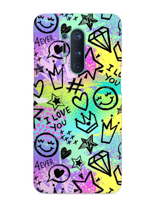 Bright Seamless Pattern Snap Case for Oneplus 8 Pro Zapvi