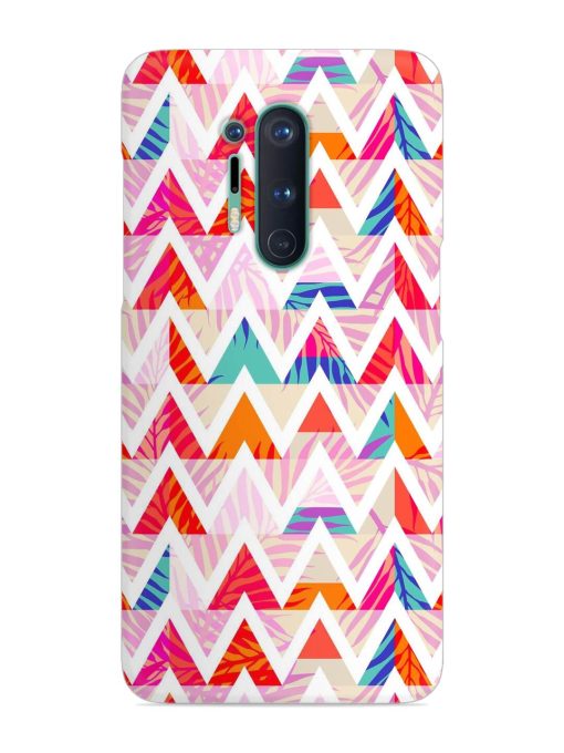 Abstract Triangle Background Snap Case for Oneplus 8 Pro Zapvi