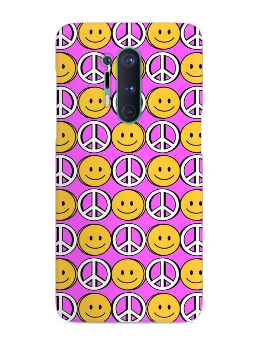 Smiley Face Peace Snap Case for Oneplus 8 Pro Zapvi