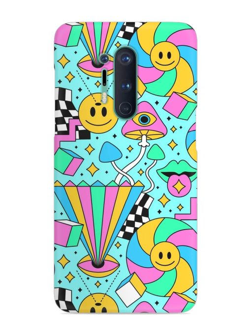 Trippy Rainbow 60S Snap Case for Oneplus 8 Pro