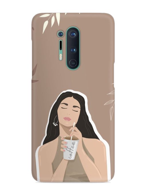 Girl With Coffee Snap Case for Oneplus 8 Pro