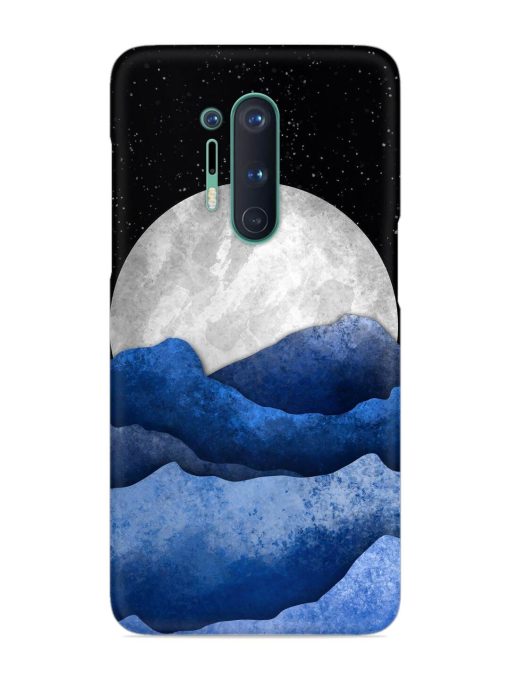 Full Moon Mountain Vector Snap Case for Oneplus 8 Pro Zapvi