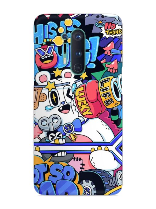 Universal Doodle Snap Case for Oneplus 8 Pro Zapvi