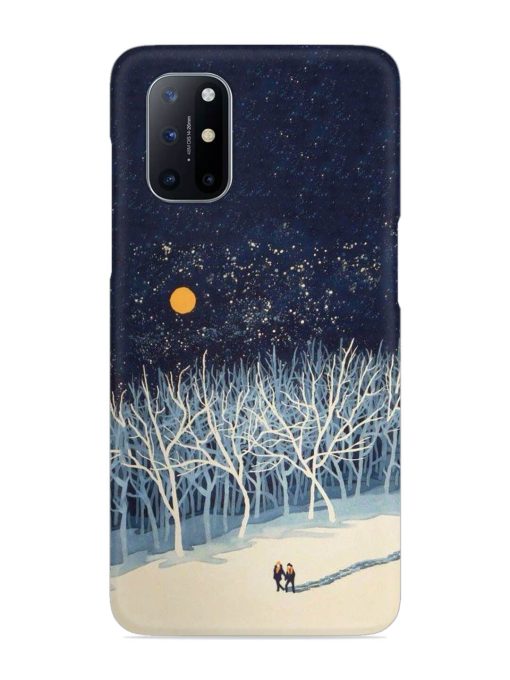 Full Moon Snowshoe Tour Snap Case for Oneplus 8T (5G) Zapvi