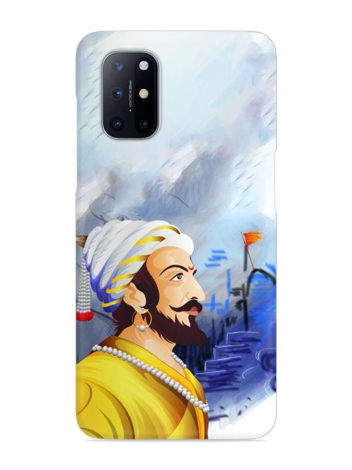 Shivaji Maharaj Color Paint Art Snap Case for Oneplus 8T (5G)