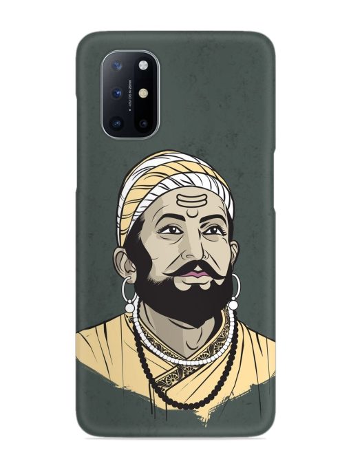 Shivaji Maharaj Vector Art Snap Case for Oneplus 8T (5G)