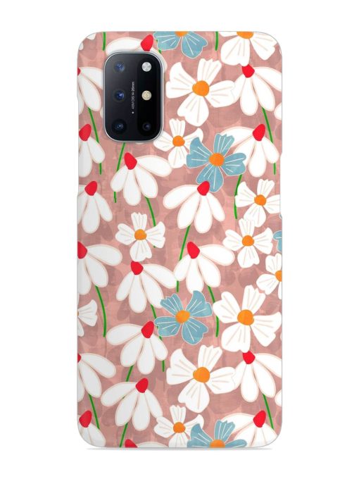 Abstract Petal Flowers Snap Case for Oneplus 8T (5G) Zapvi